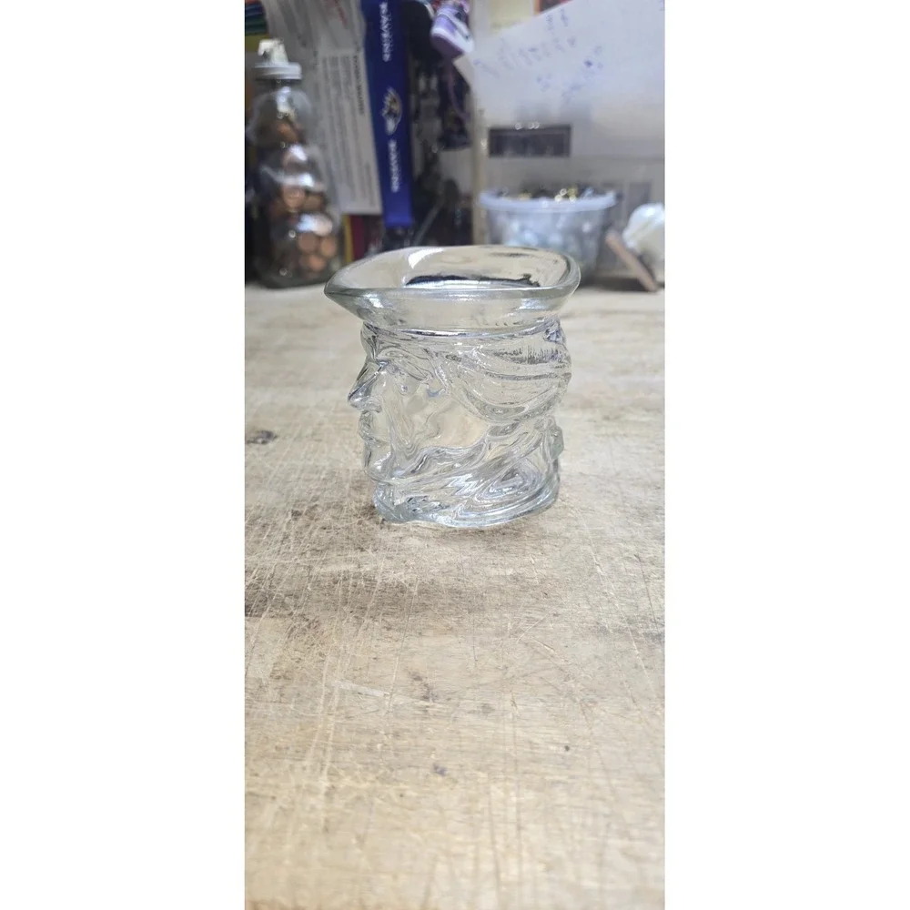 Vintage 1979-80 Avon Paul Revere Clear Votive Candleholder/Glass Cup